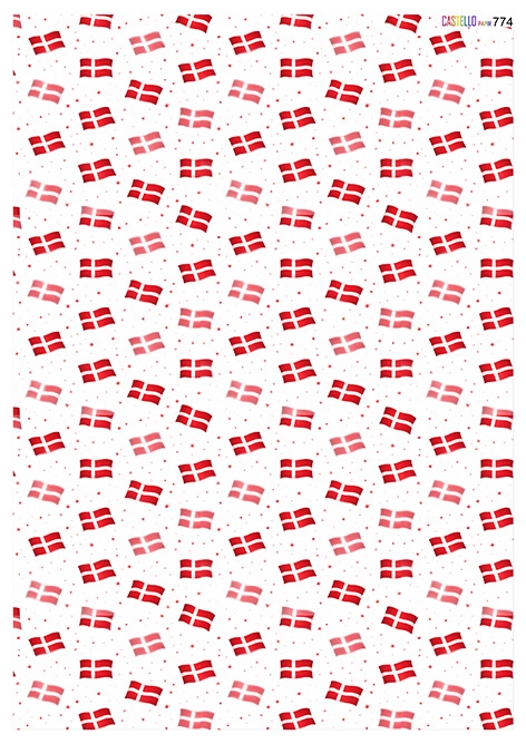 Danske flag Castello papir A4